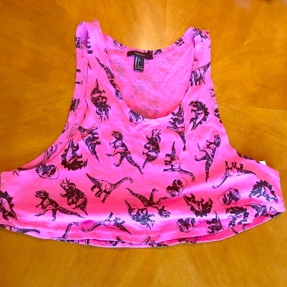 Forever 21 dinosaur crop top
